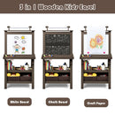 Kids Double-Sided Art Easel with Storage Bins – Coffee