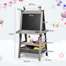 Kids Double-Sided Art Easel with Storage Bins – Grey
