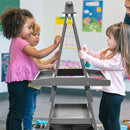 Kids Double-Sided Art Easel with Storage Bins – Grey