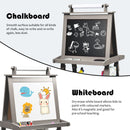 Kids Double-Sided Art Easel with Storage Bins – Grey
