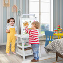 Kids Double-Sided Art Easel with Storage Bins – White
