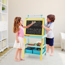 Kids Double-Sided Art Easel with Storage Bins – Yellow