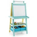 Kids Double-Sided Art Easel with Storage Bins – Yellow