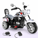 Baby Direct 6V Kids Motorcycle 3-Wheel with Headlight and Horn White in White