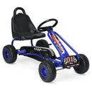 Kids Pedal Go Kart with Adjustable Seat and Handbrake – Blue