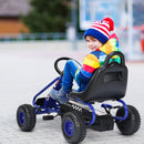 Kids Pedal Go Kart with Adjustable Seat and Handbrake – Blue