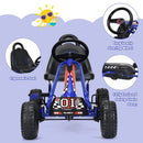 Kids Pedal Go Kart with Adjustable Seat and Handbrake – Blue