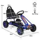 Kids Pedal Go Kart with Adjustable Seat and Handbrake – Blue