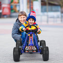 Kids Pedal Go Kart with Adjustable Seat and Handbrake – Blue