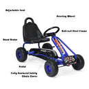 Kids Pedal Go Kart with Adjustable Seat and Handbrake – Blue