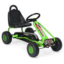 Kids Pedal Go Kart with Adjustable Seat and Handbrake – Green