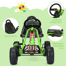 Kids Pedal Go Kart with Adjustable Seat and Handbrake – Green