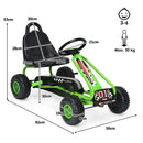 Kids Pedal Go Kart with Adjustable Seat and Handbrake – Green