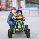 Kids Pedal Go Kart with Adjustable Seat and Handbrake – Green