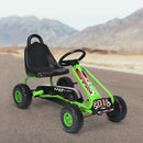 Kids Pedal Go Kart with Adjustable Seat and Handbrake – Green