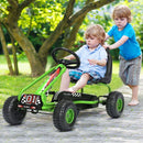 Kids Pedal Go Kart with Adjustable Seat and Handbrake – Green
