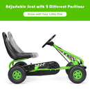 Kids Pedal Go Kart with Adjustable Seat and Handbrake – Green