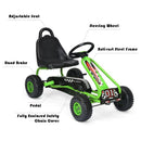 Kids Pedal Go Kart with Adjustable Seat and Handbrake – Green