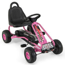 Kids Pedal Go Kart with Adjustable Seat and Handbrake – Pink