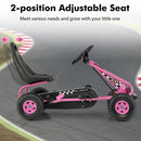 Kids Pedal Go Kart with Adjustable Seat and Handbrake – Pink