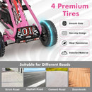 Kids Pedal Go Kart with Adjustable Seat and Handbrake – Pink