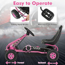Kids Pedal Go Kart with Adjustable Seat and Handbrake – Pink