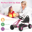 Kids Pedal Go Kart with Adjustable Seat and Handbrake – Pink
