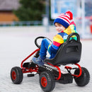Kids Pedal Go Kart with Adjustable Seat and Handbrake – Red