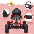 Kids Pedal Go Kart with Adjustable Seat and Handbrake – Red