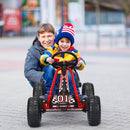 Kids Pedal Go Kart with Adjustable Seat and Handbrake – Red