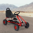 Kids Pedal Go Kart with Adjustable Seat and Handbrake – Red