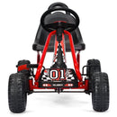 Kids Pedal Go Kart with Adjustable Seat and Handbrake – Red