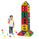 32-Piece Giant Waffle Building Blocks with Play Balls – Multicolour