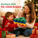 32-Piece Giant Waffle Building Blocks with Play Balls – Multicolour