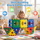32-Piece Giant Waffle Building Blocks with Play Balls – Multicolour