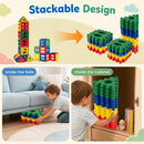 32-Piece Giant Waffle Building Blocks with Play Balls – Multicolour