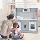 White Play Kitchen with Water Dispenser and Telephone – White