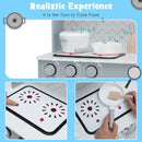 White Play Kitchen with Water Dispenser and Telephone – White