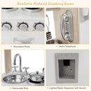 Play Kitchen with Light and Sound Water Dispenser – White & Natural