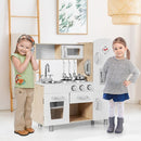Play Kitchen with Light and Sound Water Dispenser – White & Natural