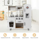 Play Kitchen with Light and Sound Water Dispenser – White & Natural