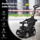 3-in-1 Toddler Push Car with Lights and Music – Black