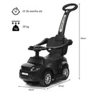 3-in-1 Toddler Push Car with Lights and Music – Black