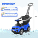 3-in-1 Toddler Push Car with Lights and Music – Navy