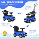 3-in-1 Toddler Push Car with Lights and Music – Navy