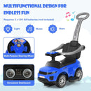 3-in-1 Toddler Push Car with Lights and Music – Navy