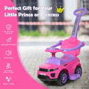 3-in-1 Toddler Push Car with Lights and Music – Pink