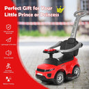 3-in-1 Toddler Push Car with Lights and Music – Red