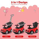 3-in-1 Toddler Push Car with Lights and Music – Red