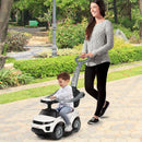 3-in-1 Toddler Push Car with Lights and Music – White